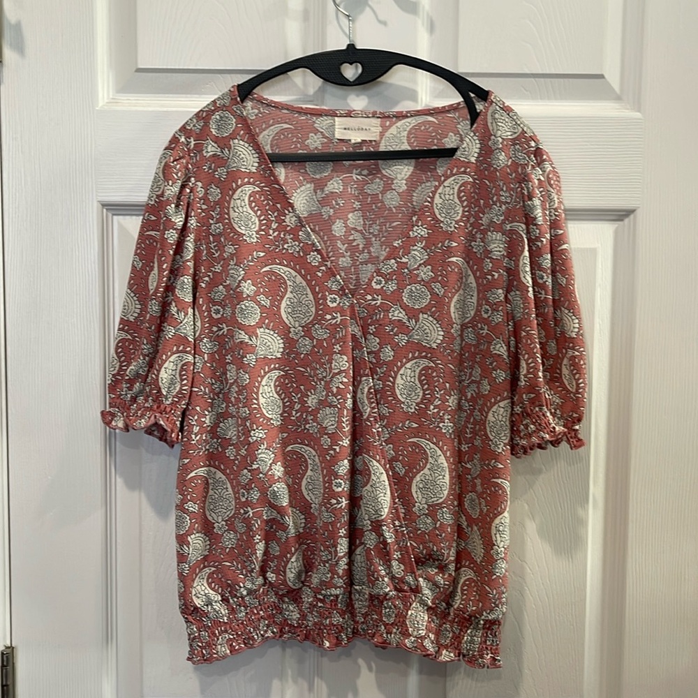 Melloday clothing short sleeve blouse